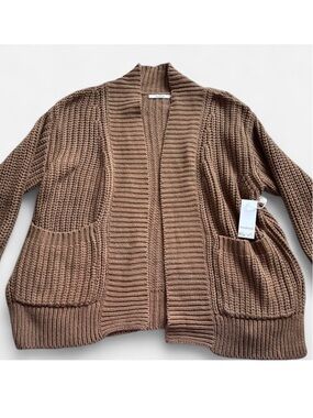 NWT Pharaoh Knit Brown Cardigan M/L